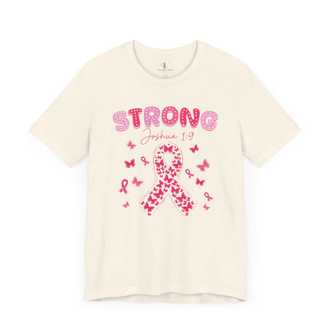 Strong Joshua 1-9 Breast Cancer T-Shirt