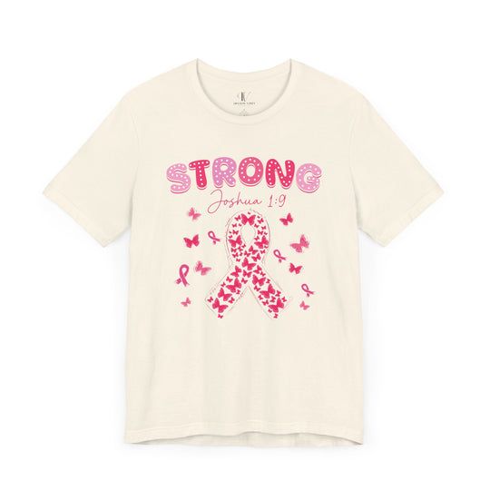 Strong Joshua 1-9 Breast Cancer T-Shirt