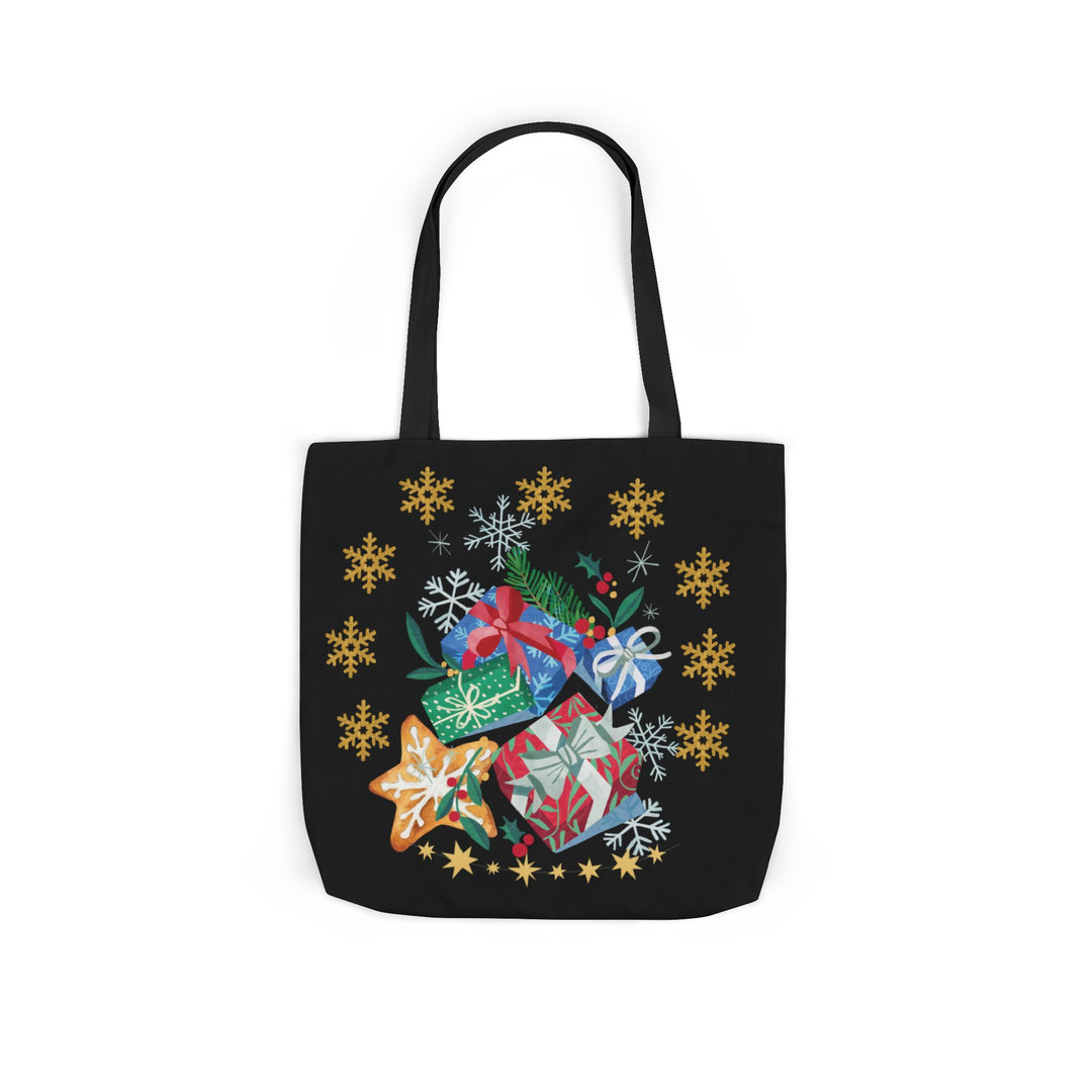 Christmas Gift Canvas Tote Bag Accessories Printify 18" × 18'' Black