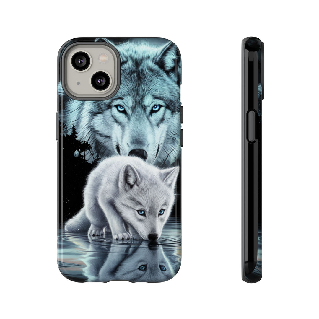 Wolf Tough Cases - Mystical Starry Night Dark Academia Phone Case Printify iPhone 14 Glossy