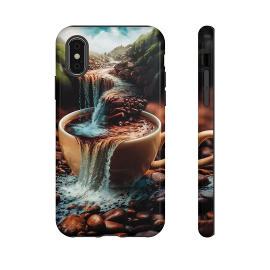 Coffee Lover Tough Case - Surreal Mountain Landscape Phone Case Printify