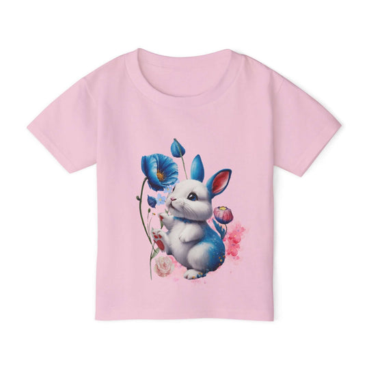 Toddler T-shirt Bunny and Flower Illustration Kids clothes Printify Light Pink 2T