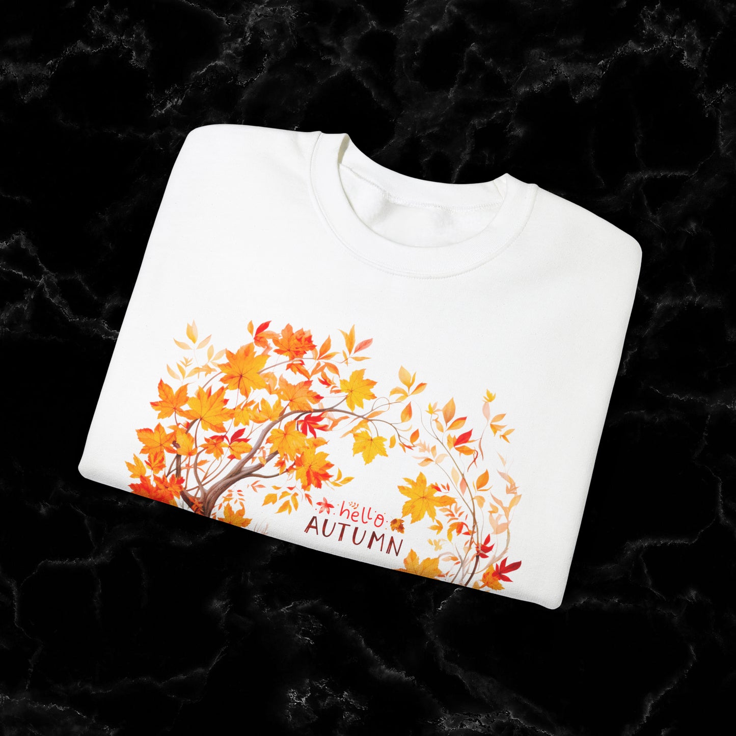Hello Autumn Sweatshirt | Fall Design | Fall Seasonal Sweatshirt | Autumn Design For Fall Lover Sweatshirt   