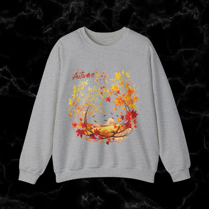 Autumn Sweatshirt | Fall Design | Fall Seasonal Sweatshirt | Autumn Lover Gift Sweatshirt S Sport Grey 