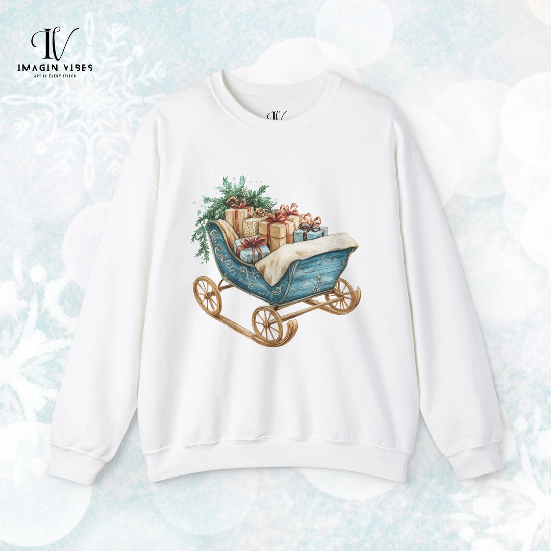 Vintage Christmas Sleigh Crewneck Sweatshirt