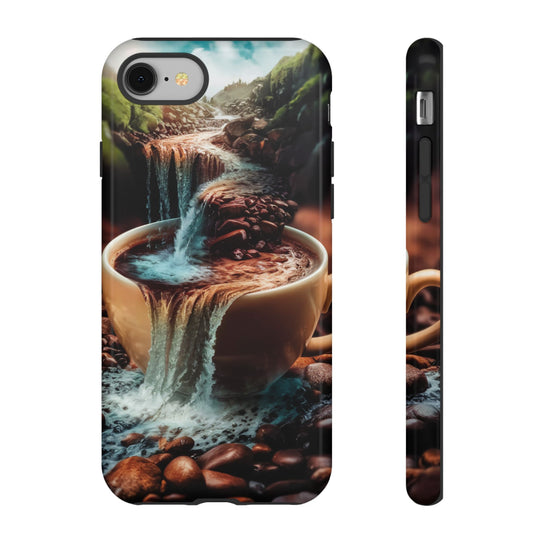 Coffee Lover Tough Case - Surreal Mountain Landscape Phone Case Printify