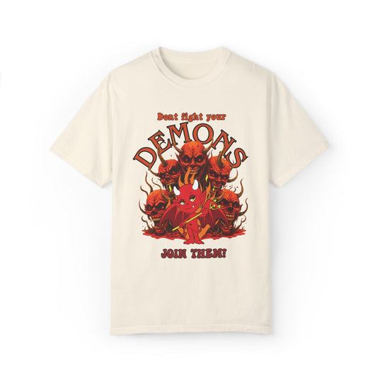 Demon Graphic T-shirt T-Shirt Printify Ivory S