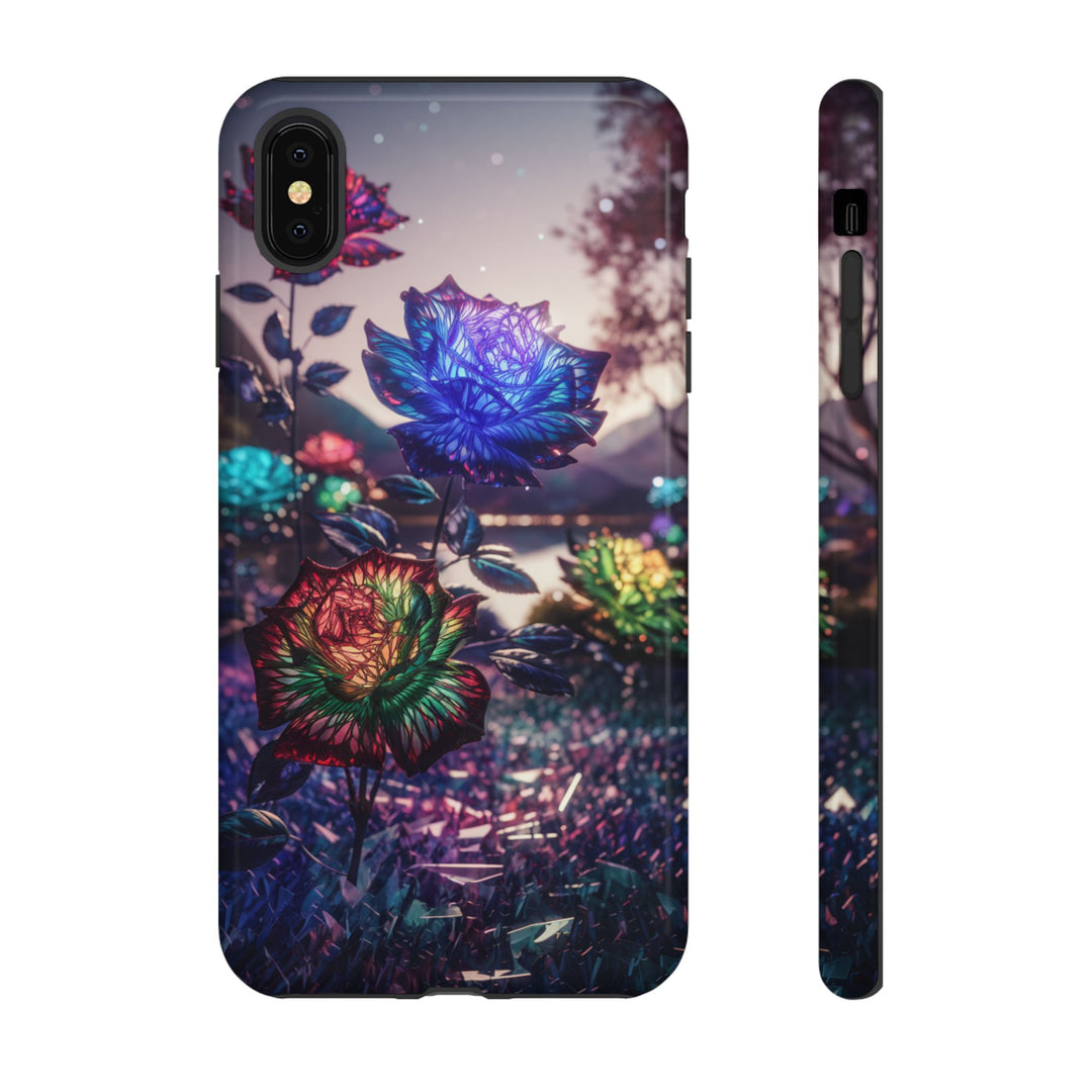 Phone Case - Surreal Glowing Roses Phone Case Printify