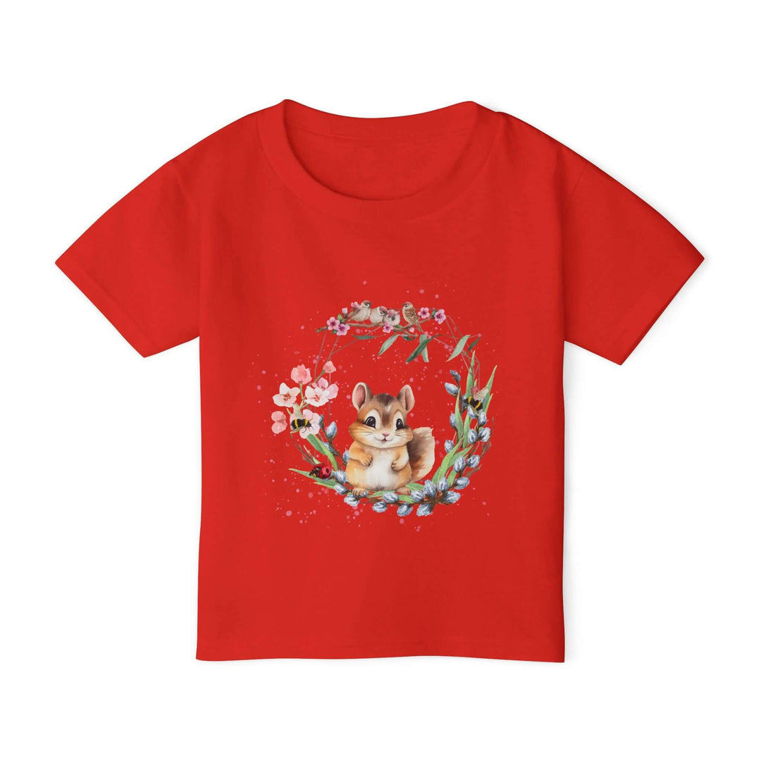 Squirrel Nature Toddler T-shirt Kids clothes Printify Red 2T