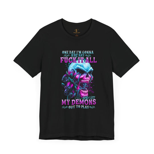 Skull Tee - Gothic Quote T-Shirt T-Shirt Printify Black XS