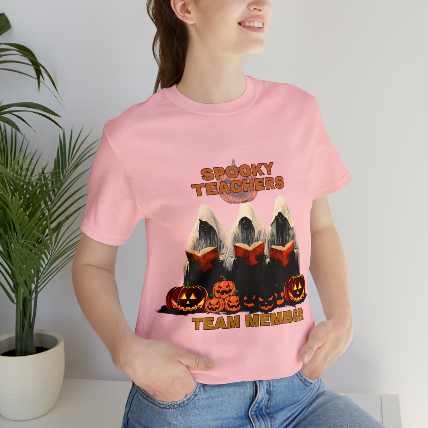 Spooky Teachers Team Member Unisex T-Shirt T-Shirt Pink S 