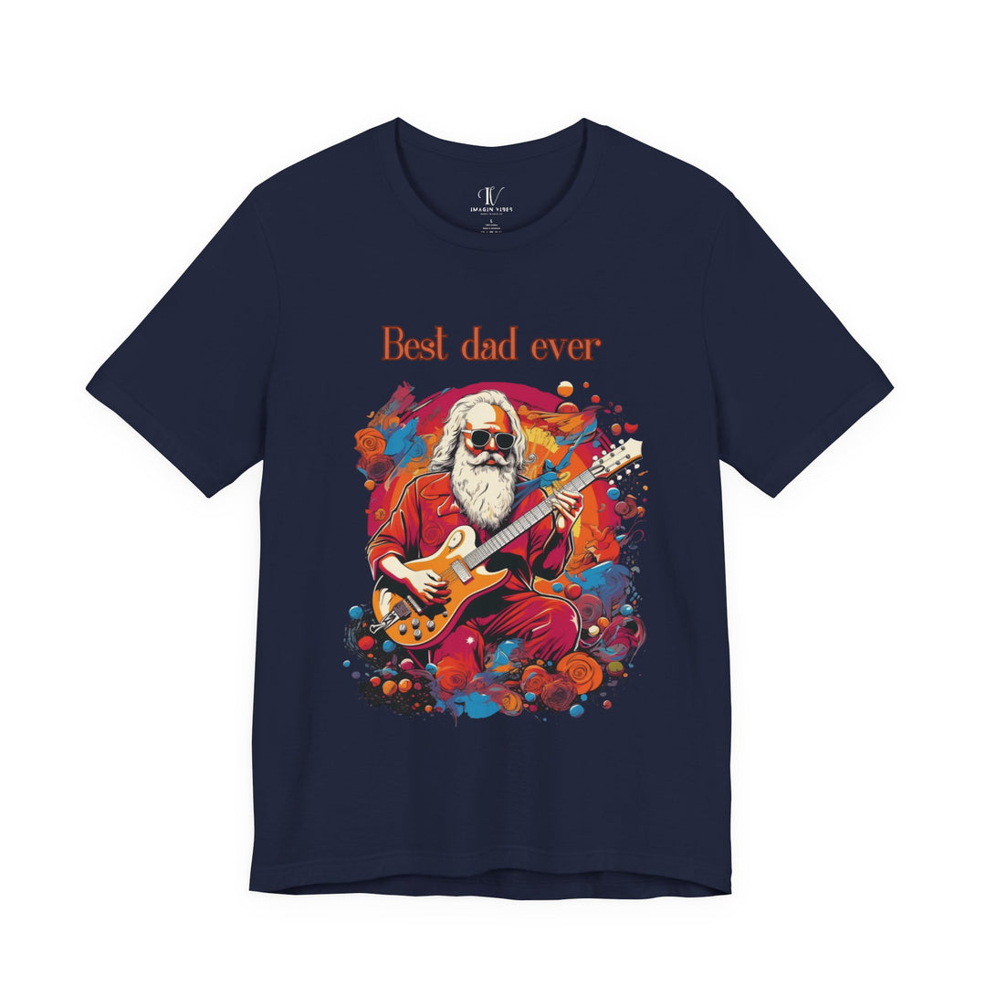 Guitar Dad Tee - Unisex Jersey Short Sleeve T-Shirt Printify Navy XS