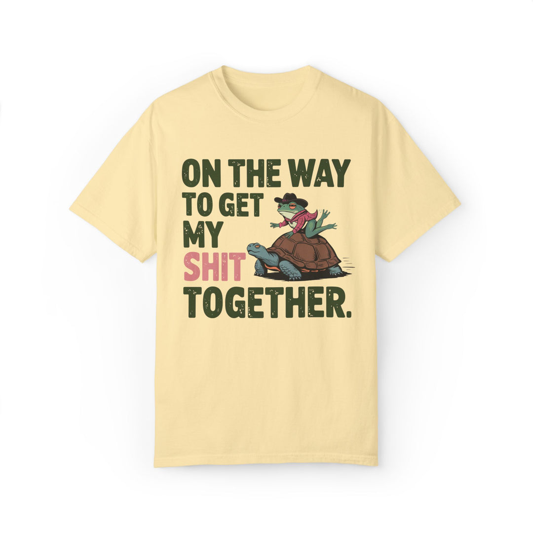 Frog & Turtle Graphic Tee - On the Way to Get T-Shirt Printify Banana S