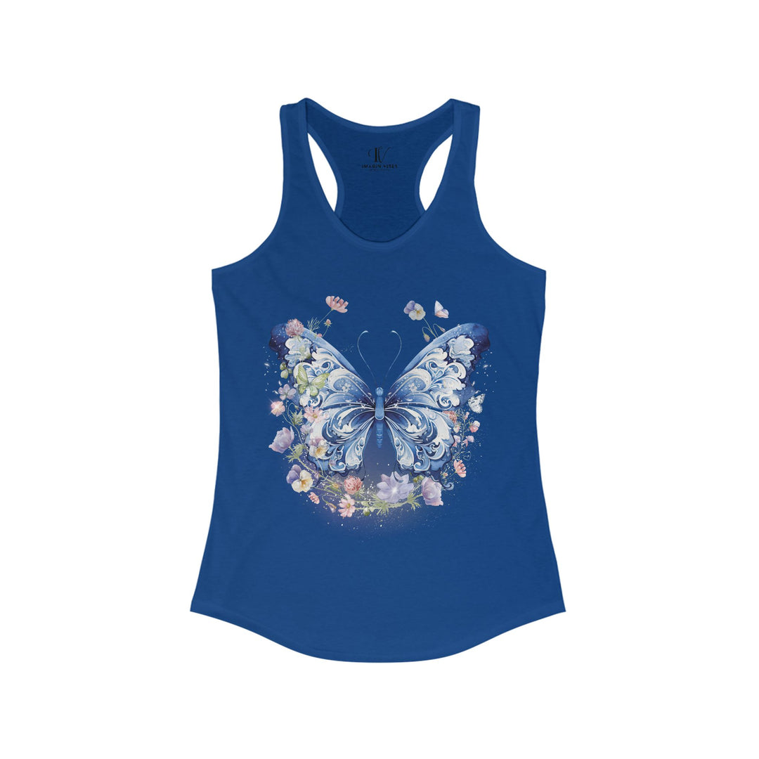 Butterfly Tank Top Tank Top Printify XS Solid Royal