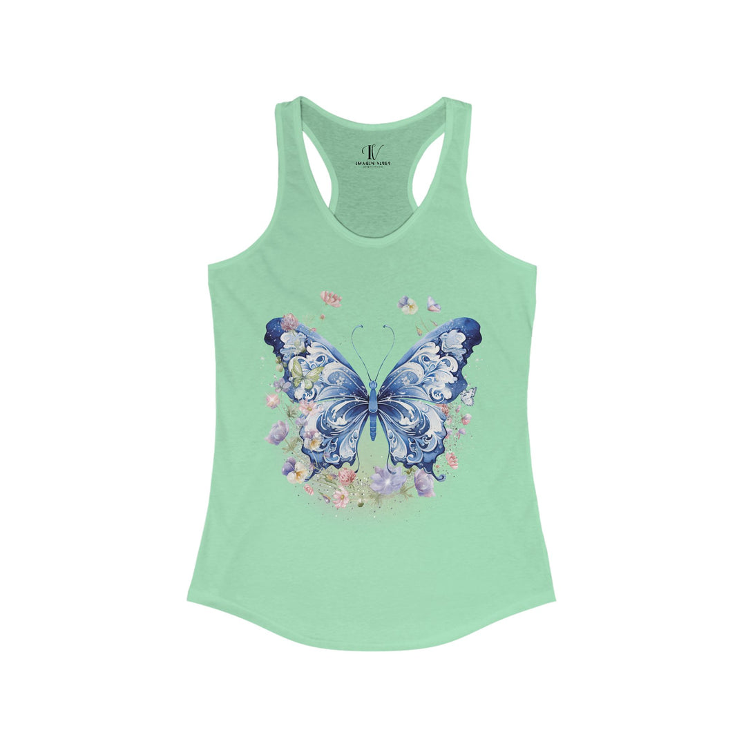 Butterfly Tank Top Tank Top Printify XS Solid Mint