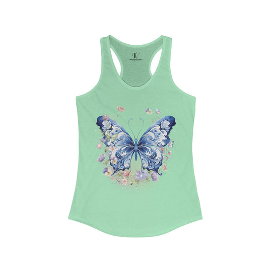 Butterfly Tank Top Tank Top Printify XS Solid Mint