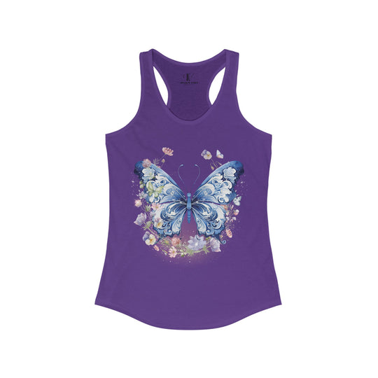 Butterfly Tank Top Tank Top Printify XS Solid Purple Rush