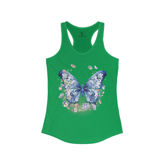 Butterfly Tank Top Tank Top Printify XS Solid Kelly Green