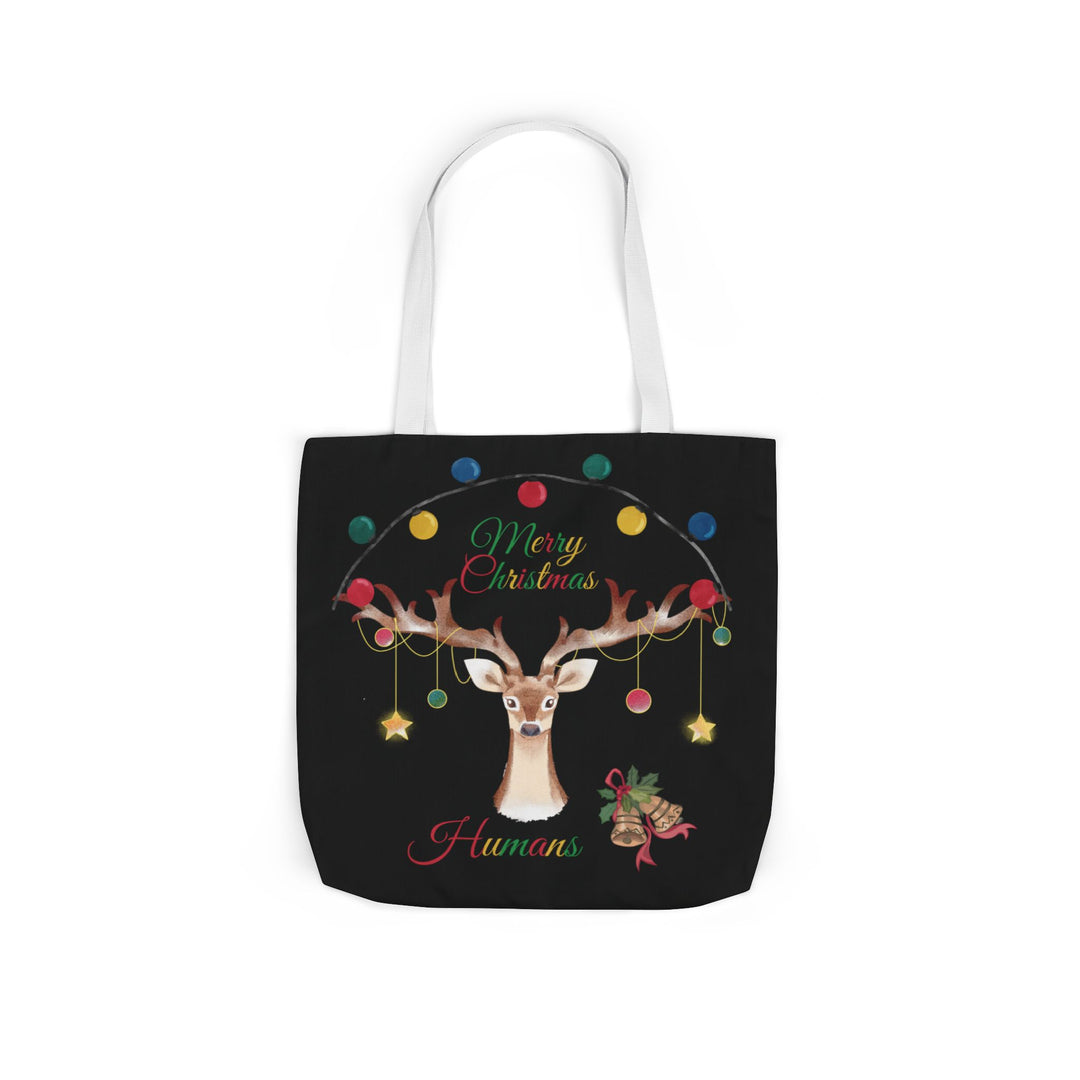 Christmas Reindeer Tote Bag Accessories Printify 18" × 18'' White