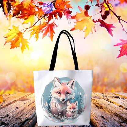 Embrace Cozy Vibes: Cozy Cute Fox Cottagecore, Vintage Aesthetic Tote Bag, Woodland Green Witch Tootie | Whimsical Fashion Delights Accessories   
