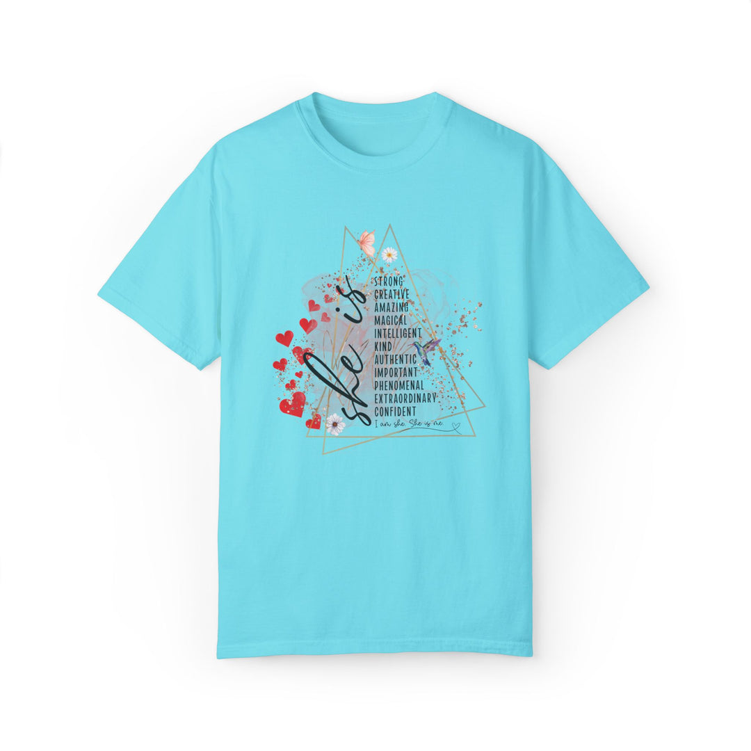 Empowering Affirmations T-shirt T-Shirt Printify Lagoon Blue S