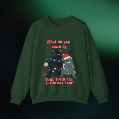 Cute Christmas Cat Sweatshirt, Meowy Christmas Cat Sweater, Christmas Gifts for Cat Lovers, Christmas Lights Shirt, Christmas Cats Shirt Sweatshirt   