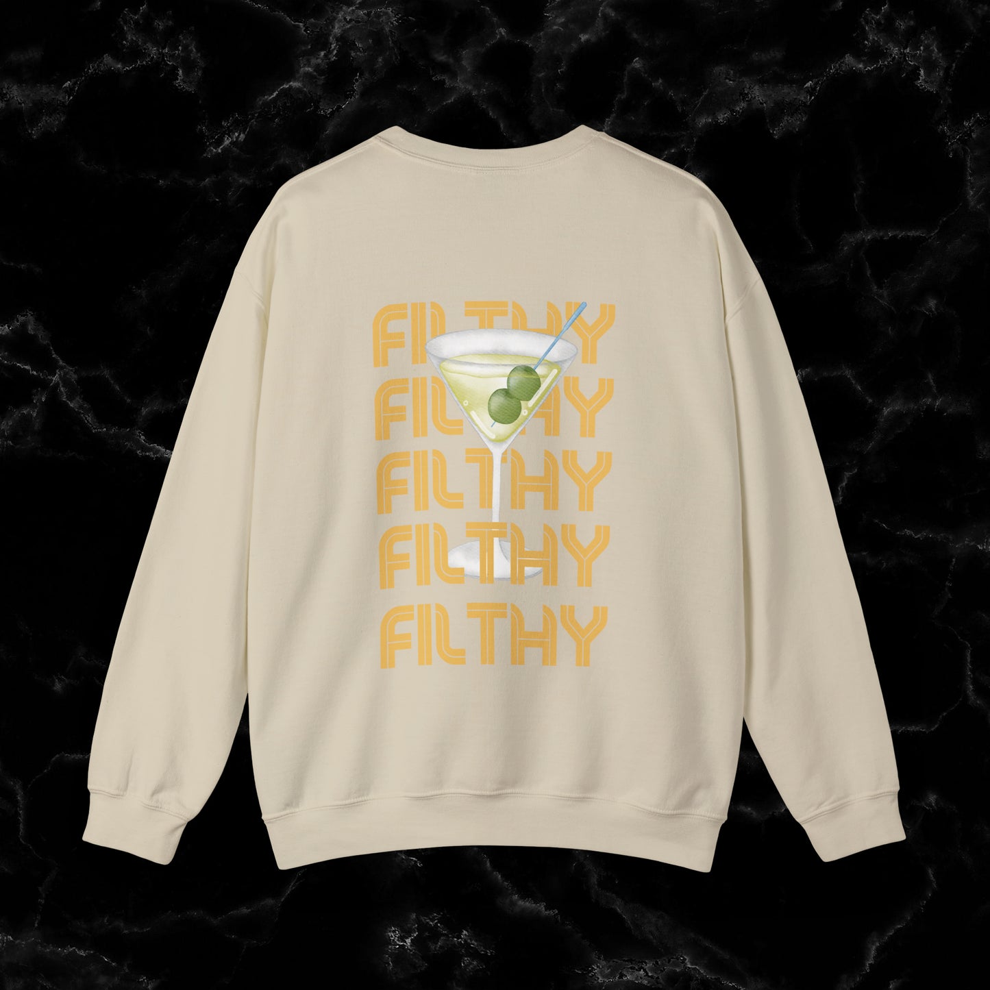 Filthy Martini Sweatshirt | Double side Print - Girls Night Out Sweatshirt S Sand 