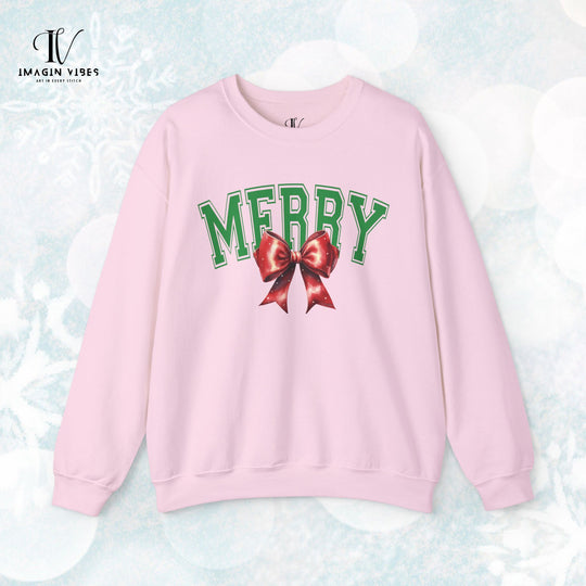 Merry Coquette Bow Christmas Sweatshirt