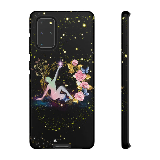 Mystical Phone Case - Stylized Human Figure Reaching for a Star Phone Case Printify