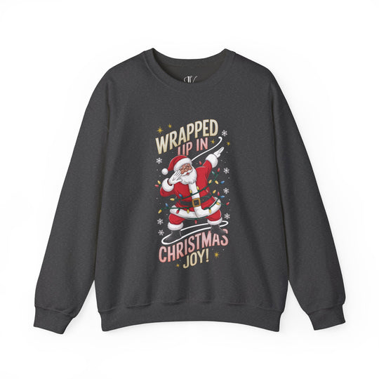 Santa Christmas Sweatshirt - Wrapped Up in Christmas Joy