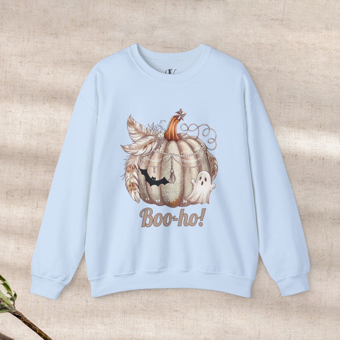 Boo-ho! Pumpkin Ghost Halloween Sweatshirt