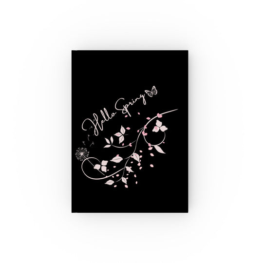 Hardback Journal - Spring-Inspired Hello Spring Paper products Printify Graph 5.2" x 7.4"