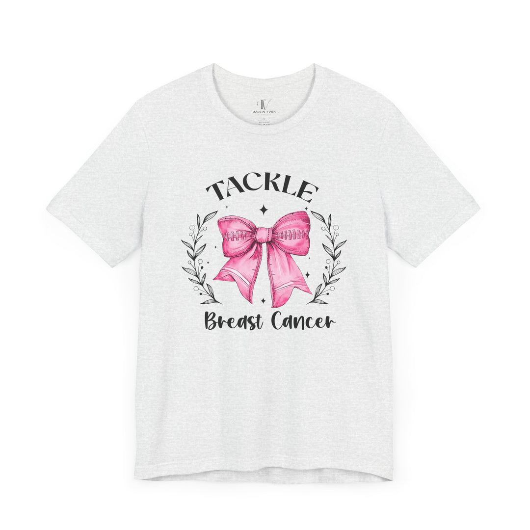 Pink Out Tackle Breast Cancer Football Coquette T-Shirt