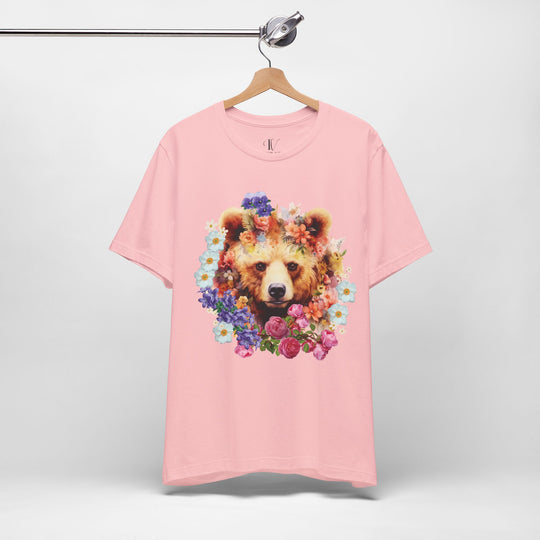 Bear Face Nature Tee T-Shirt Printify Pink S