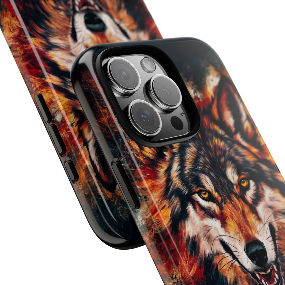 Wolf Tough Cases - Powerful and Vibrant Wolf Phone Case Printify iPhone 16 Pro Max Glossy