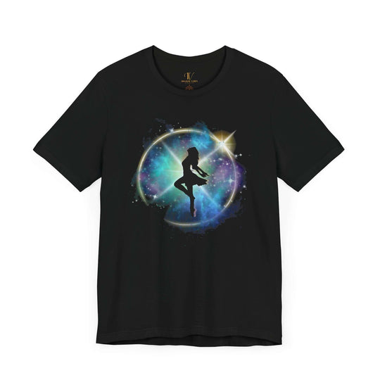 Dancer Galaxy Tee T-Shirt Printify Black XS