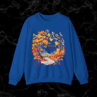 Hello Autumn Sweatshirt | Fall Design | Fall Seasonal Sweatshirt | Autumn Design For Fall Lover Sweatshirt S Royal 