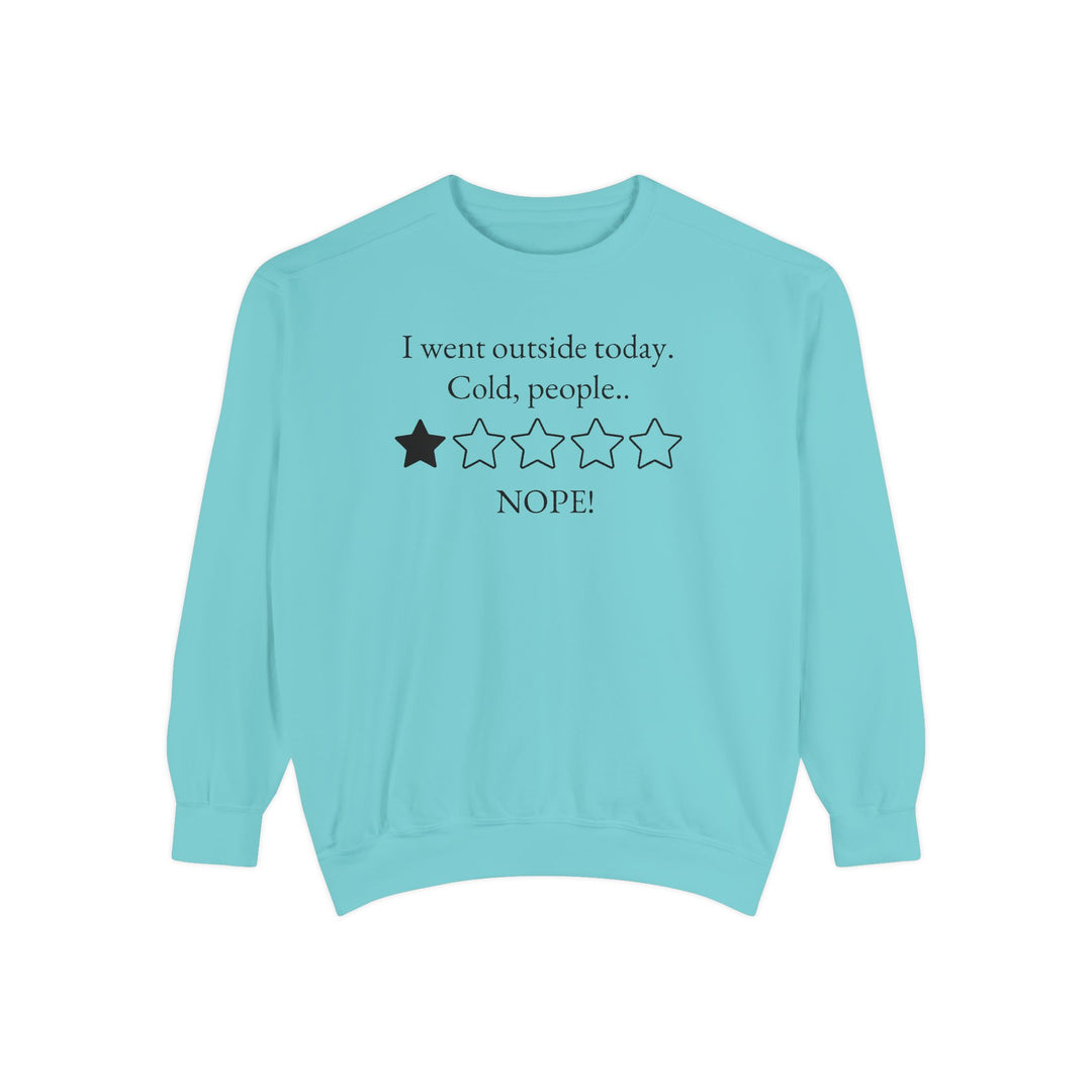 Cold People NOPE Unisex Sweatshirt Sweatshirt Printify Chalky Mint S