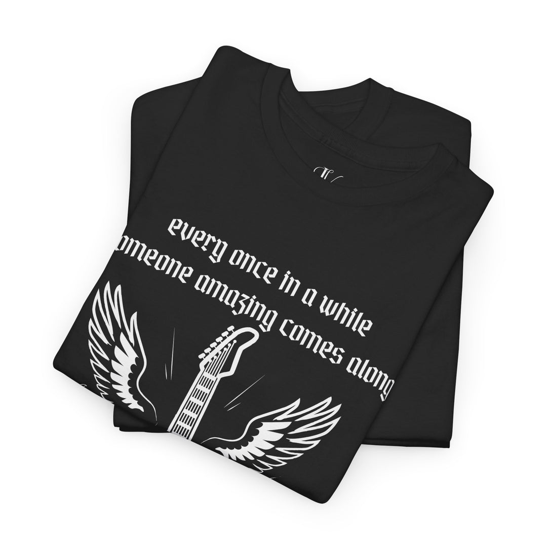 Unisex Tee - Rock n' Roll Guitar Wing - 'EVERY ONCE' T-Shirt Printify