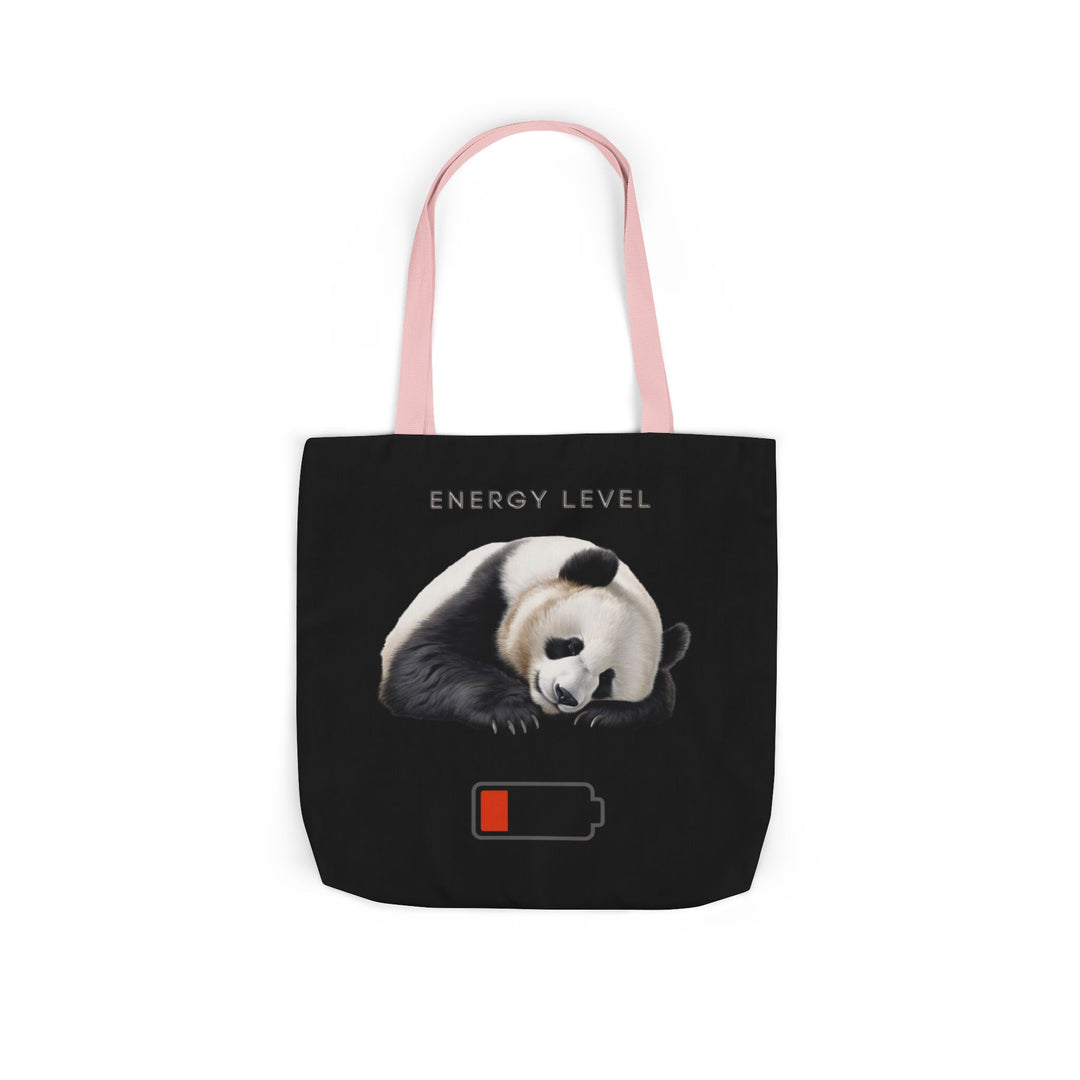 Canvas Tote Bag - Sleeping Panda Energy Level Low Accessories Printify 18" × 18'' Light Pink