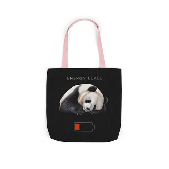 Canvas Tote Bag - Sleeping Panda Energy Level Low Accessories Printify 18" × 18'' Light Pink