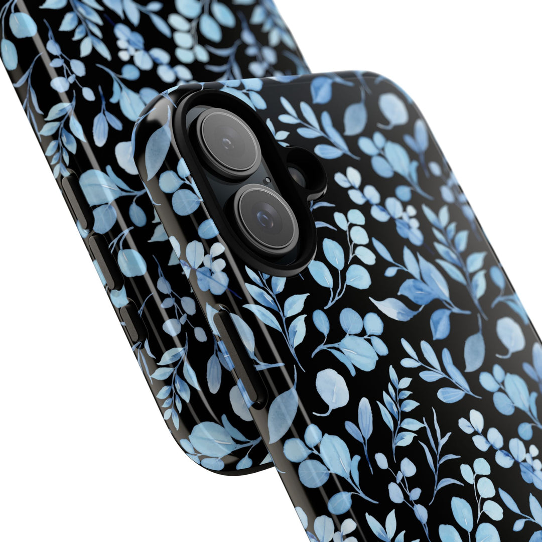 Blue Floral Tough Case Phone Case Printify