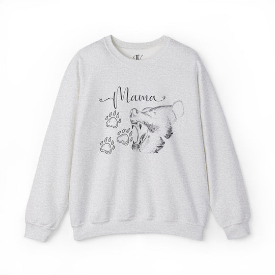Mama Bear Crewneck Sweatshirt Sweatshirt Printify S Ash