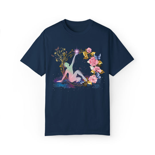 Dreamy Cosmos Garment-Dyed T-shirt T-Shirt Printify True Navy S