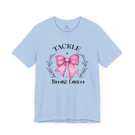 Pink Out Tackle Breast Cancer Football Coquette T-Shirt