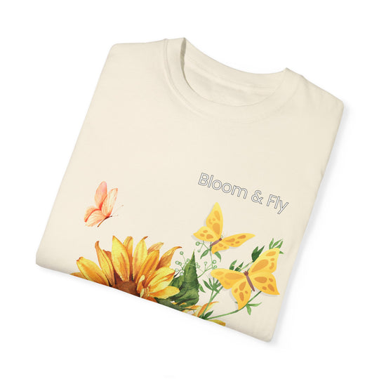 Sunflower T-shirt - Bloom & Fly Nature-Inspired Tee T-Shirt Printify