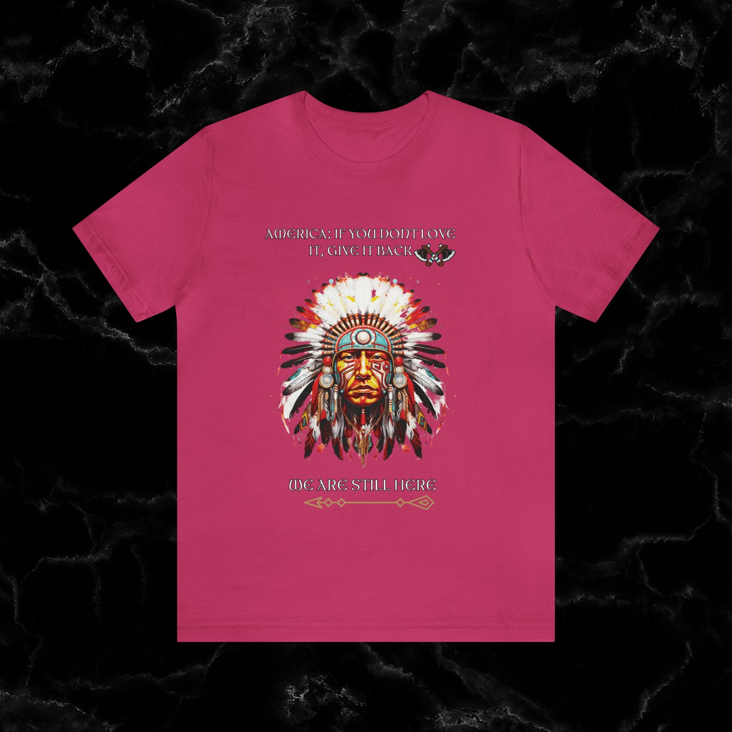America Love it Or Give It Back Vintage T-Shirt - Indigenous Native Shirt T-Shirt Berry S 