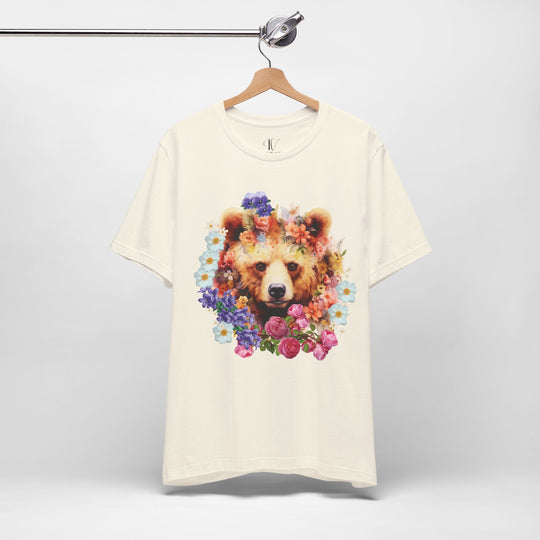 Bear Face Nature Tee T-Shirt Printify Natural S