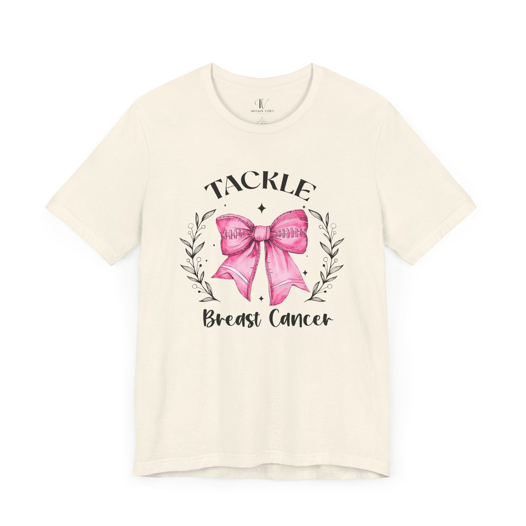 Pink Out Tackle Breast Cancer Football Coquette T-Shirt