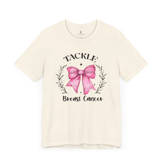 Pink Out Tackle Breast Cancer Football Coquette T-Shirt